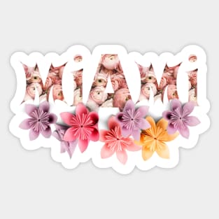 Miami Floral Design Sticker